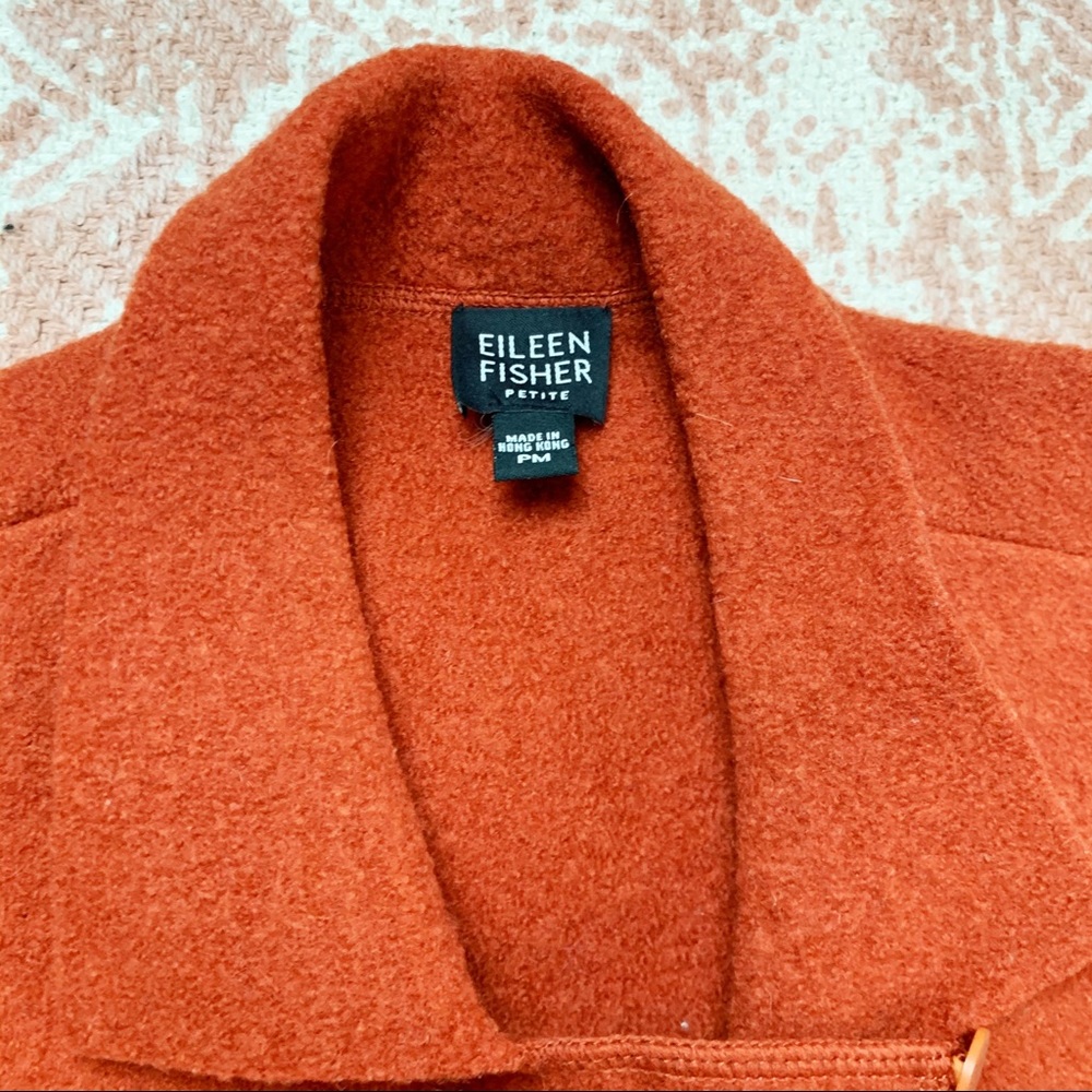 Eileen Fisher Boiled Wool One Button Jacket